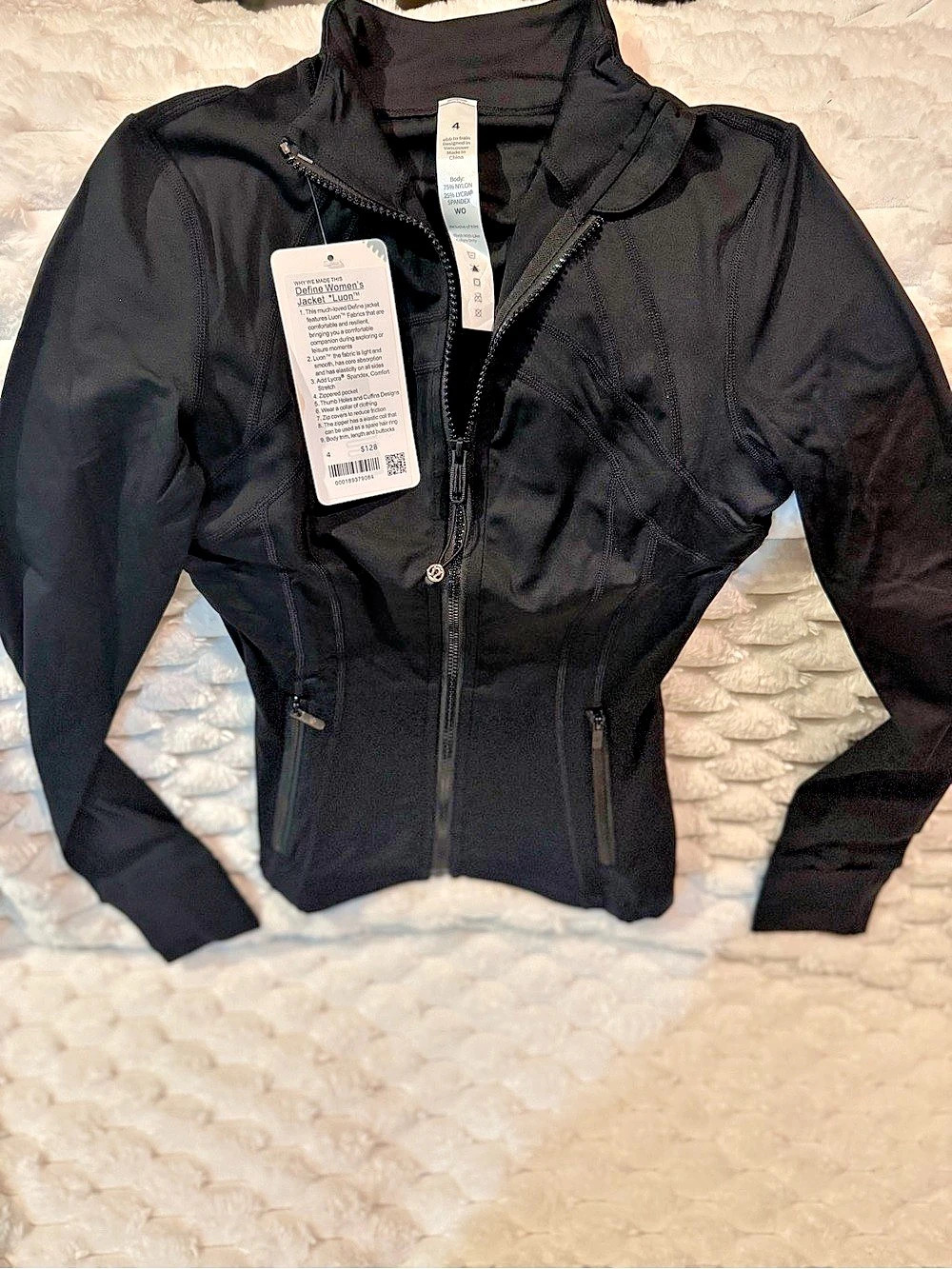 Amazon Essentials Women's Define Jacket Black Jacket Size 4 NWT